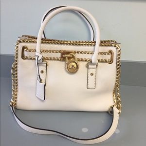 Michael Kors White and gold handbag